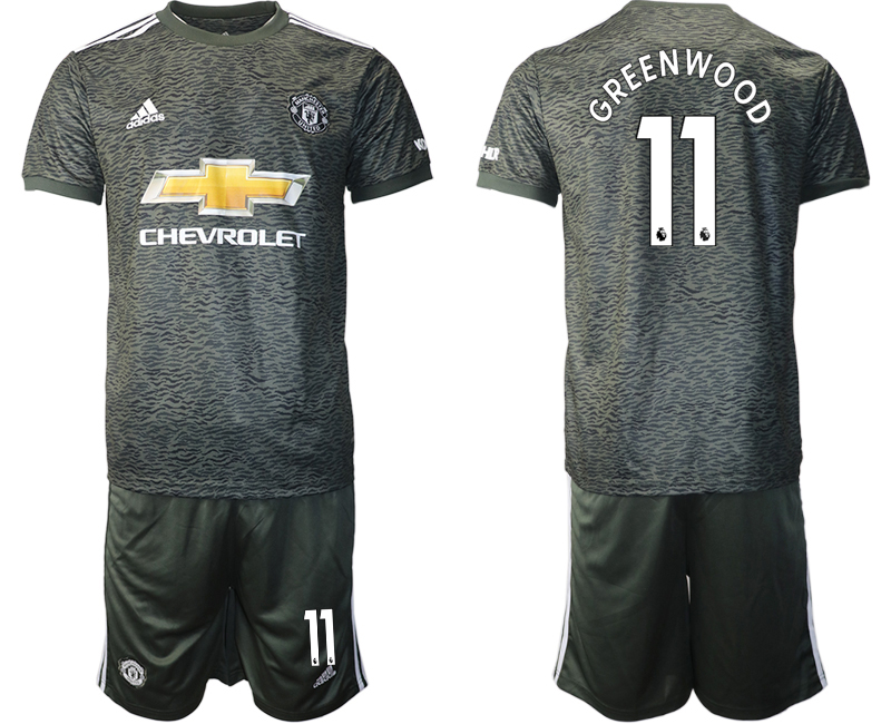 Men 2020-2021 club Manchester United away #11 black Soccer Jerseys